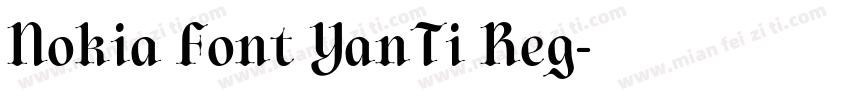 Nokia Font YanTi Reg字体转换